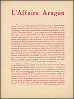「アラゴン事件」のビラ
